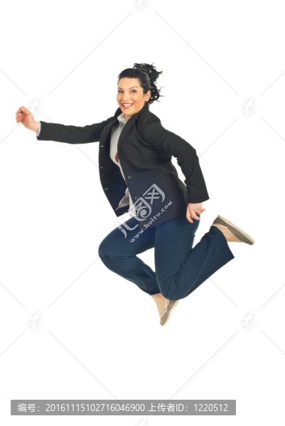跳躍的女經(jīng)理人