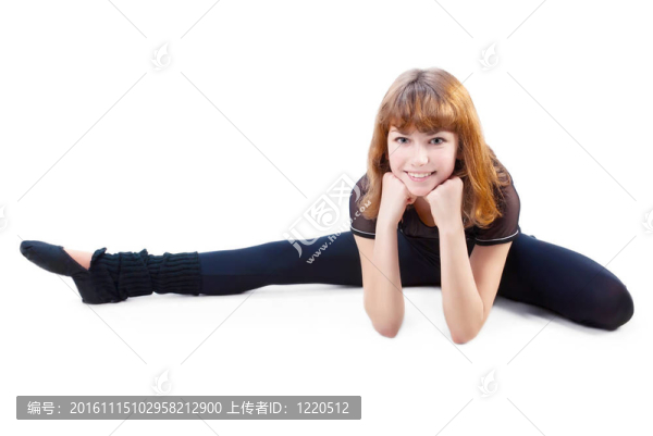 可愛(ài)的少女伸展