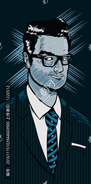 典型的20世紀(jì)50年代風(fēng)格的商人