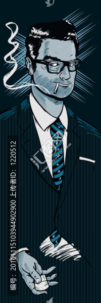 世紀(jì)50年代的經(jīng)典風(fēng)格的商人SMO