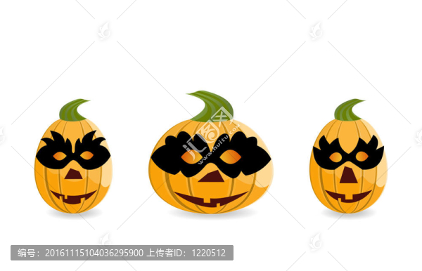 一群戴著面具的南瓜