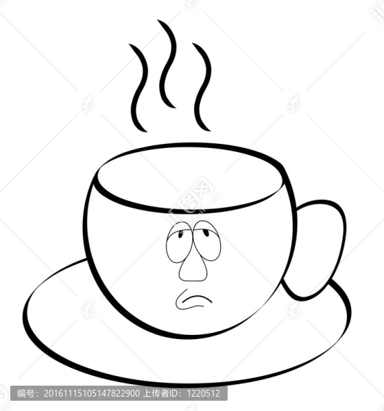 咖啡或茶杯輪廓
