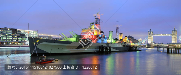 貝爾法斯特號(hào)和塔橋-泰晤士；倫敦