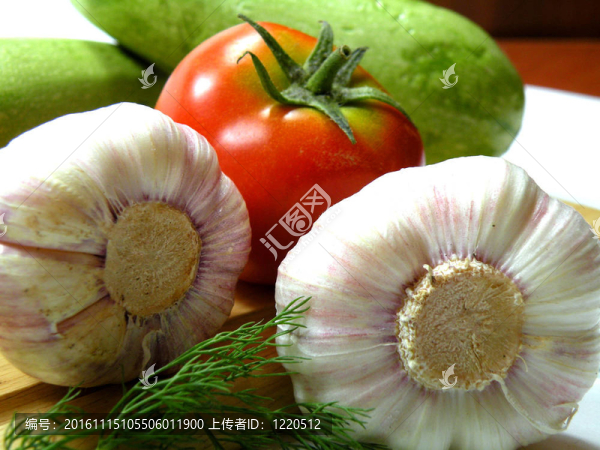 大蒜和蔬菜