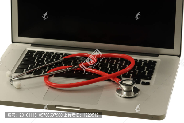 在筆記本電腦上聽(tīng)診器