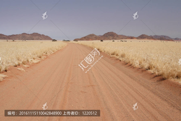 納米比亞沙漠中的沙路