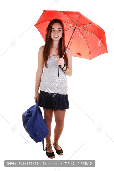 女生背包。