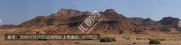 全景拍攝的達(dá)馬拉蘭景觀；納米比亞