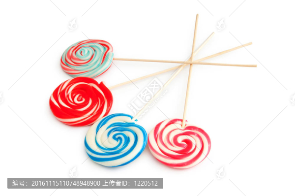 七彩棒棒堂孤立在白色
