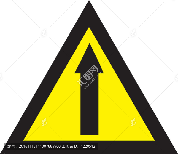 箭頭指向的警告標志
