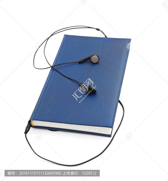 耳機(jī)和書籍（音頻圖書概念）