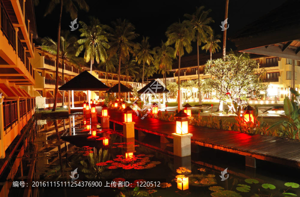 照亮的松弛區(qū)的豪華酒店；Koh,Chang島；泰國