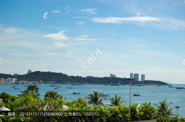 芭堤雅市的泰國海濱；