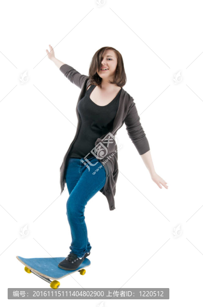 滑板女孩