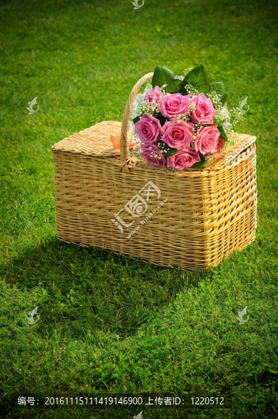 婚禮上的玫瑰花束