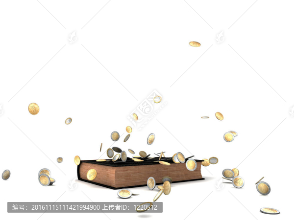 白色背景下歐元硬幣的舊書
