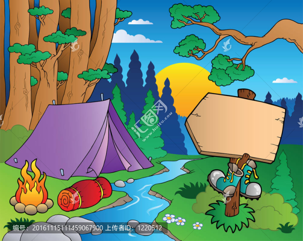 卡通森林景觀6
