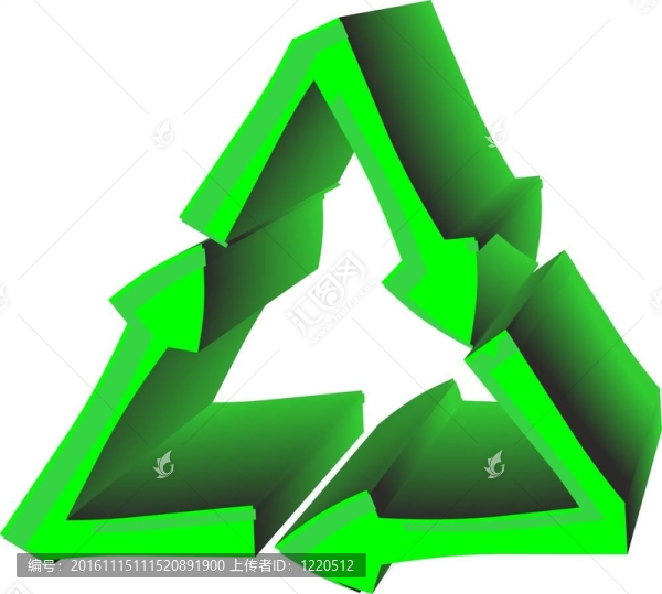 生態(tài)綠箭頭符號