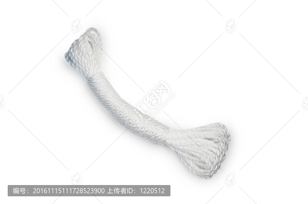 白色背景上的彩繩
