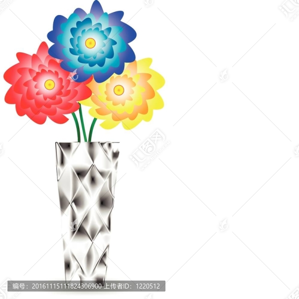 花瓶中的花Gerber