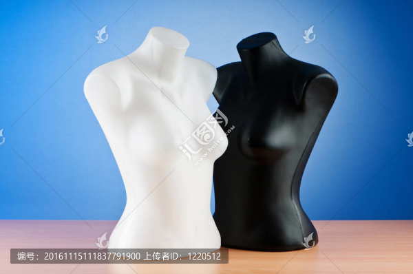 服裝模特白色隔離