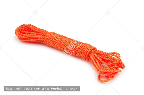 白色背景上的彩繩