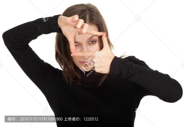 黑色棕色頭發(fā)的年輕女子；系列