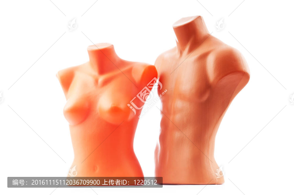 服裝模特白色隔離