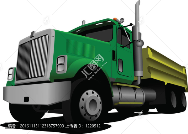自卸車的孤立在白色背景