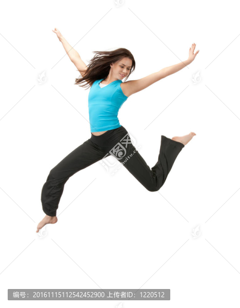 跳躍運動的女孩