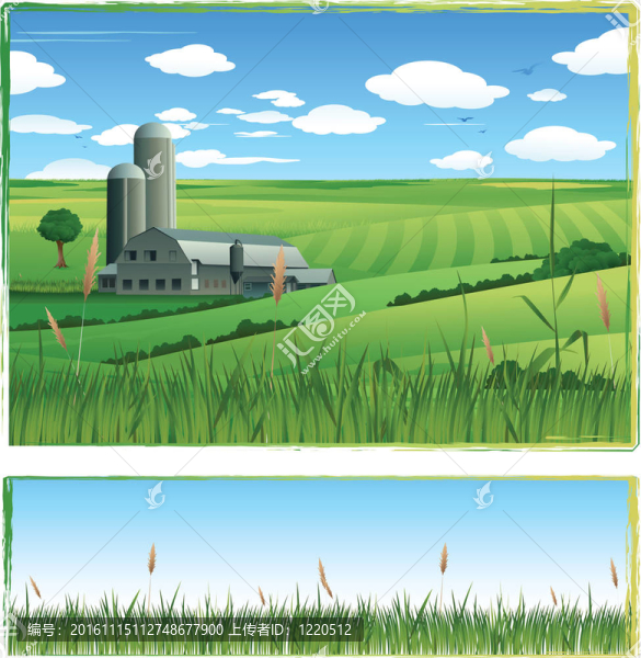 谷倉的插圖背景