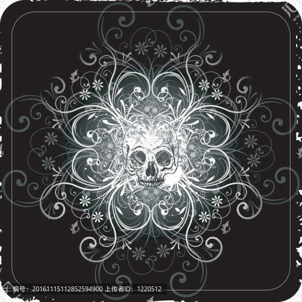 顱骨的背景設(shè)計