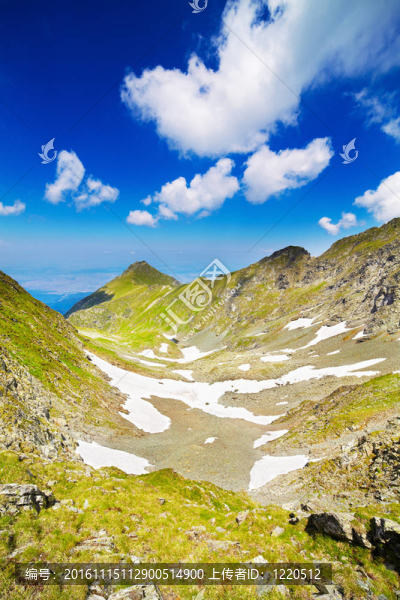 隨著羅馬尼亞景觀弗格拉什山脈
