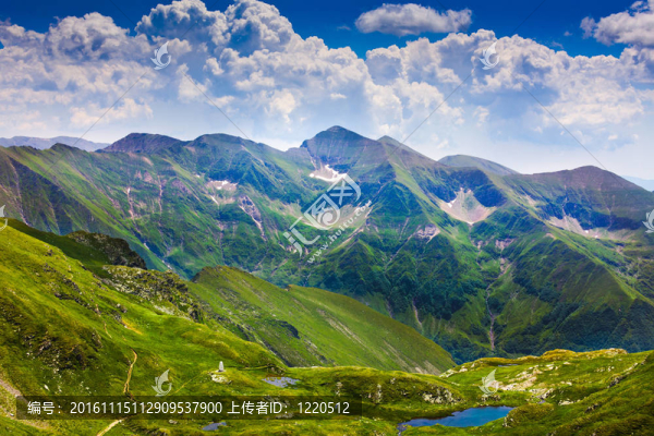 隨著羅馬尼亞景觀弗格拉什山脈