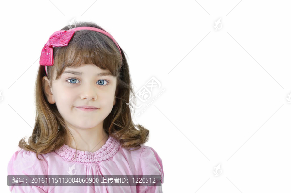 女孩一個白色的背景