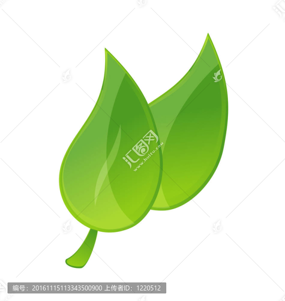 自然的綠色葉子標志