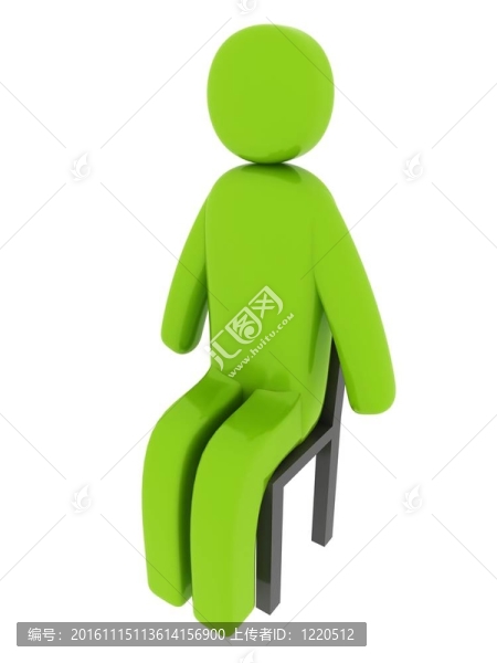 坐在椅子上的綠色男人-社會(huì)主題