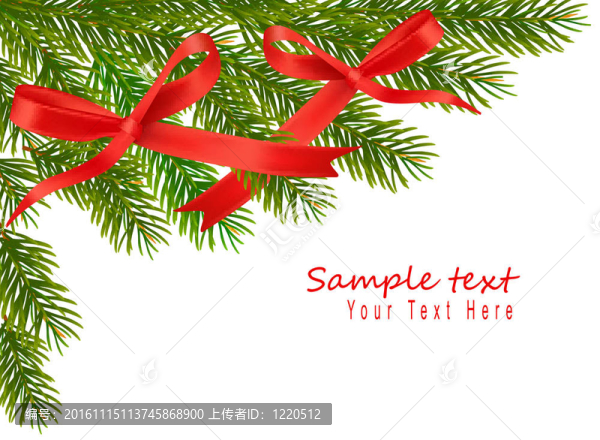 Santa帽子和樹枝
