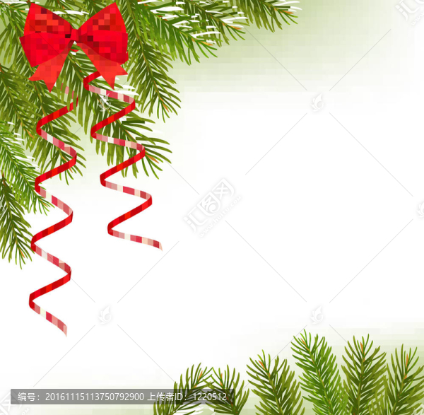 Santa帽子和樹枝