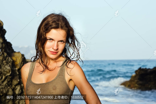 青年女性的戶外肖像