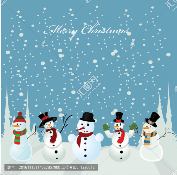 圣誕卡；雪人
