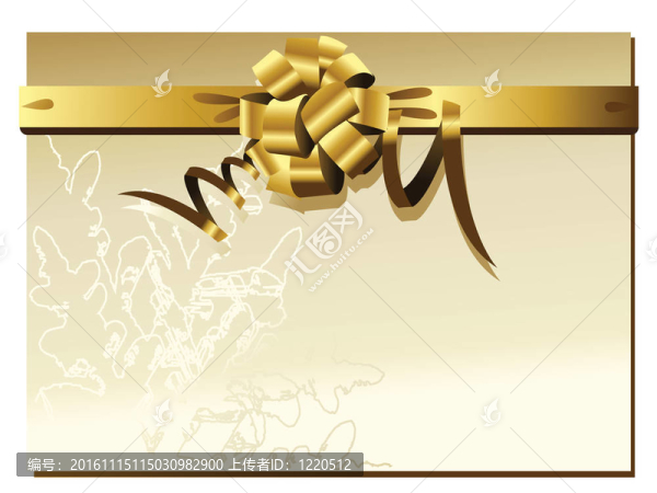 金色蝴蝶結(jié)和絲帶