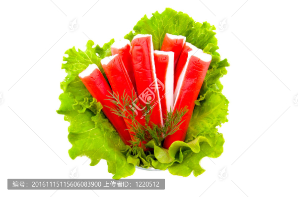 新鮮生菜和螃蟹肉