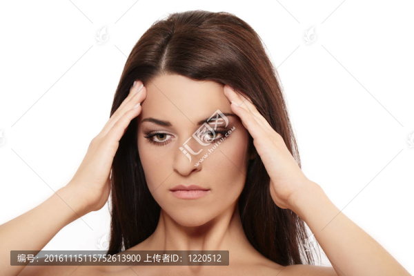 女人搓額頭