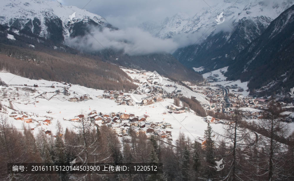 滑雪勝地Solden。奧地利