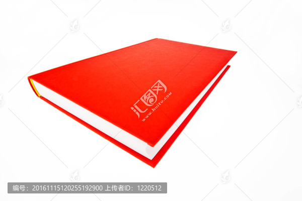 白色背景上的紅書