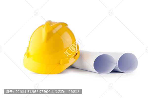 硬帽和白色的圖紙