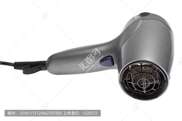 白頭發(fā)上隔離的吹風(fēng)機