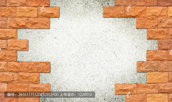 隨著區(qū)域分隔開的磚壁架
