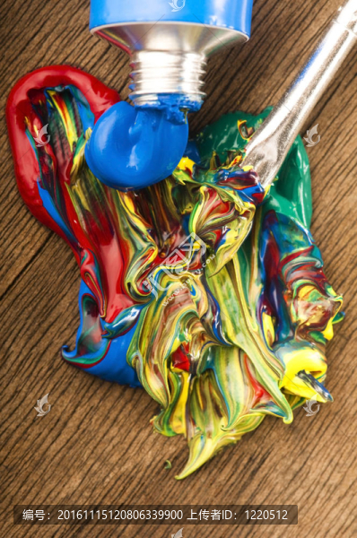 混合顏料。背景